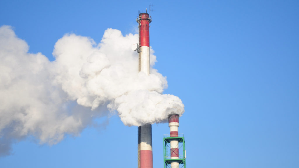 carbono contaminación del aire