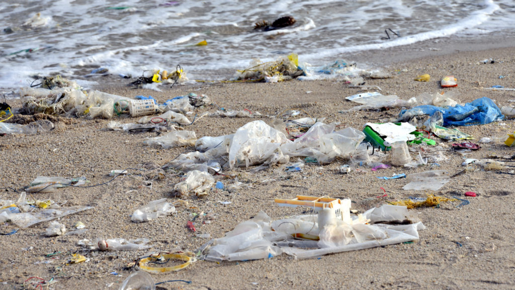 basura marina bolsas de la compra