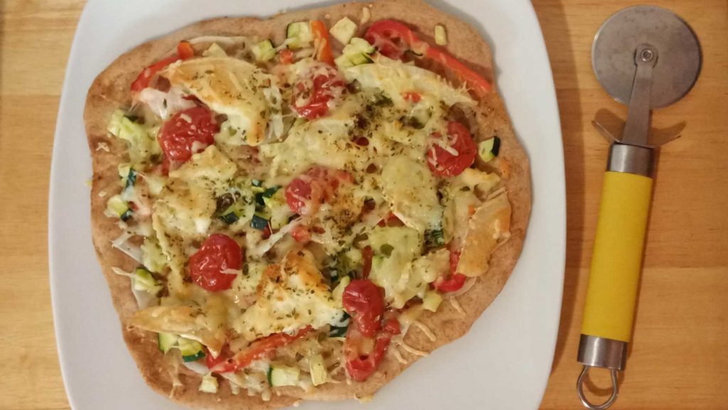 Pizza d'espelta i verdures